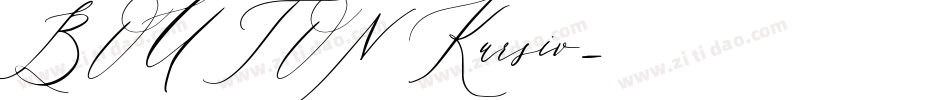 BOUTON Kursiv字体转换